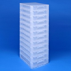 Desktop organiser with 12x5 litre Really Useful Drawers
