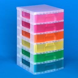Scrapbook Drawers tower with 6x9.5 litre drawers