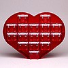 Large heart organiser with 16x0.14 litre boxes