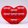 Small heart organiser with 1x0.07 + 6x0.14  litre Really Useful Boxes