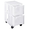 Slimline storage tower with 2x6 litre Really Useful Drawers