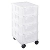 Slimline storage tower with 4x3.5 litre Really Useful Drawers
