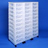 Storage tower triple with 30x7 litre drawers