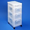 Storage tower with 1x7 + 3x12 litre drawers