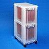 Storage tower with 2x25 litre drawers
