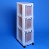 Storage tower with 3x25 litre drawers