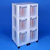 Storage tower double with 6x25 litre drawers