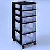 Storage tower with 3x7 + 2x12 litre drawers