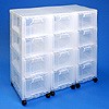 Storage tower triple with 12x12 litre drawers