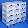 Storage tower triple with 12x9 litre boxes