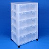 Storage tower double with 5x30 litre drawers