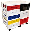 Storage tower double with 5x7 + 3x12 litre drawers