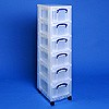 Storage tower with 6x9 litre boxes