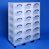Storage tower triple with 18x9 litre boxes