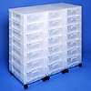 Storage tower triple with 21x7 litre drawers