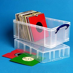 1 Plastic Storage Box 100 x 7 Vinyl Singles Records 9XL 9 Litre XL Really Useful 