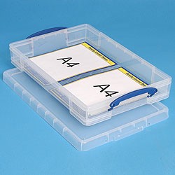3 unidades-Really Useful box 10 litros 520x340x85 mm-de papel a3-transparente