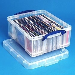18L REALLY USEFUL STORAGE BOX IN STRONG CLEAR PLASTIC WITH FREE SHIPPING 