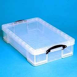 Clear 33 litre Really Useful Box various colours 