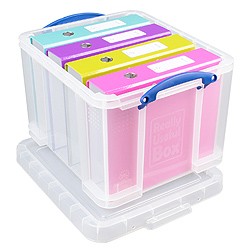 PACK OF 2 NEW 'REALLY USEFUL STORAGE BOXES' 4 LITRE 24h DEL A4 SIZE 