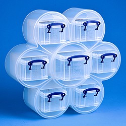 Small flower organiser with 6x0.14 + 1x0.3 litre Really Useful Boxes