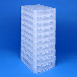 Desktop organiser with 10x5 litre Really Useful Drawers