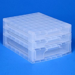 Desktop organiser with 2x3 + 1x5 litre Really Useful Drawers