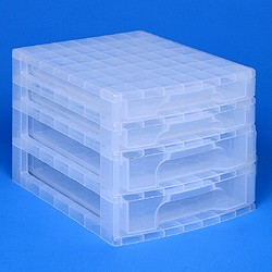 Desktop organiser with 2x3 + 2x5 litre Really Useful Drawers