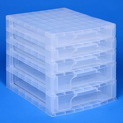 Desktop organiser with 3x3 + 2x5 litre Really Useful Drawers