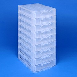 Desktop organiser with 9x5 litre Really Useful Drawers