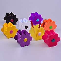 Flower pencil pot
