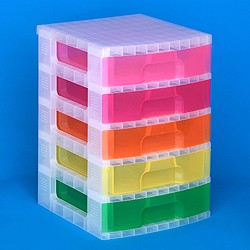 Scrapbook Drawers tower with 5x9.5 litre drawers