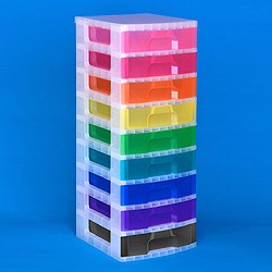 Scrapbook Drawers tower with 9x9.5 litre drawers