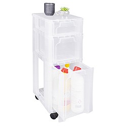 Slimline storage tower with 1x3.5 + 1x6 + x11.5 litre Really Useful Drawers