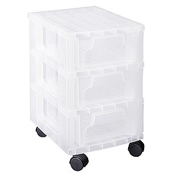 Slimline storage tower with 3x3.5 litre Really Useful Drawers