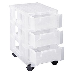 Slimline storage tower with 3x3.5 litre Really Useful Drawers