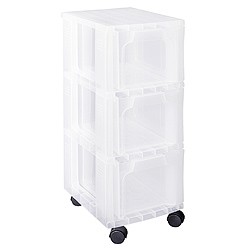 Slimline storage tower with 3x6 litre Really Useful Drawers