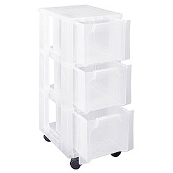 Slimline storage tower with 3x6 litre Really Useful Drawers