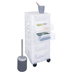 Slimline storage tower with 6x3.5 litre Really Useful Drawers