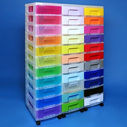 Really useful storage boxes' 8 x 7 litre clear tower clear drawers new...