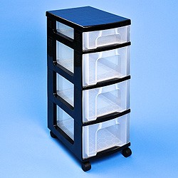 Storage tower with 1x7 + 3x12 litre Really Useful Drawers