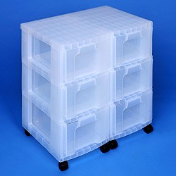 Storage tower double with 6x12 litre Really Useful Drawers
