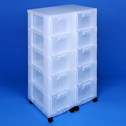 Storage tower double with 10x12 litre Really Useful Drawers