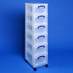 Storage tower with 6x9 litre Really Useful Boxes