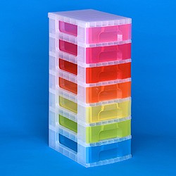 Storage tower with 7x7 litre Really Useful Drawers