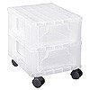Slimline storage tower with 2x3.5 litre Really Useful Drawers