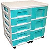 Storage tower double with 5x7 + 3x12 litre drawers