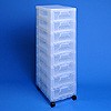 Storage tower with 8x7 litre drawers