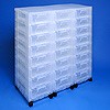 Storage tower triple with 24x7 litre drawers