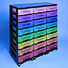 Storage tower triple with 24x7 litre drawers